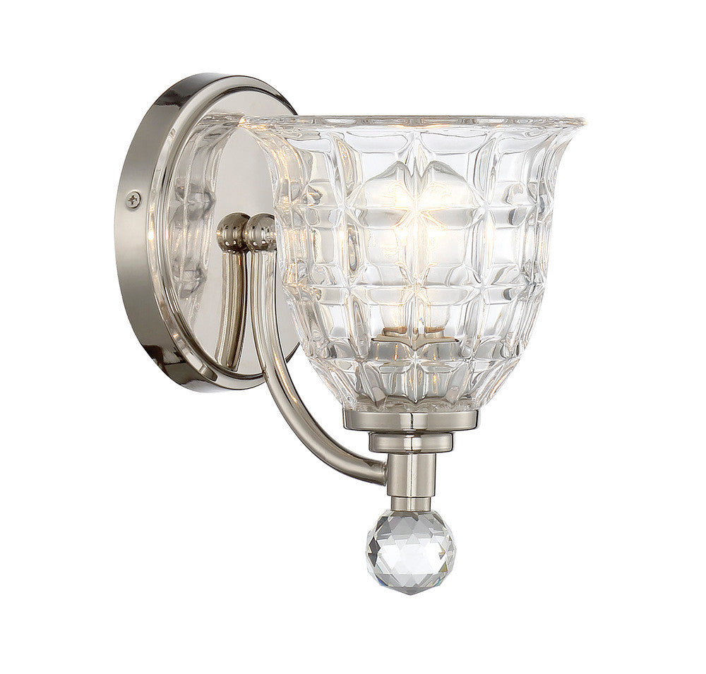 Savoy House Birone Wall Sconce Polished Nickel
