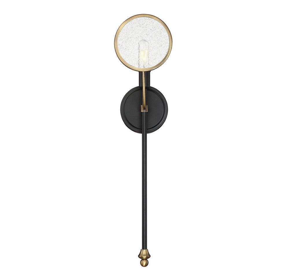 Savoy House Oberyn Wall Sconce Vintage Black with Warm Brass