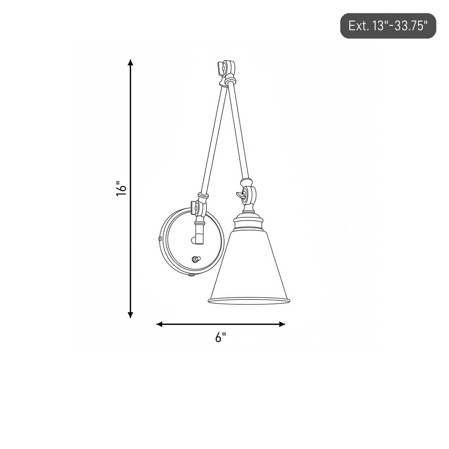 Morland 1-Light Adjustable Wall Sconce