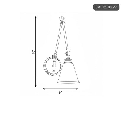 Morland 1-Light Adjustable Wall Sconce