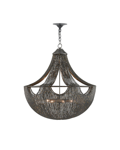 Currey and Company Eduardo Chandelier Natural Iron, Brass