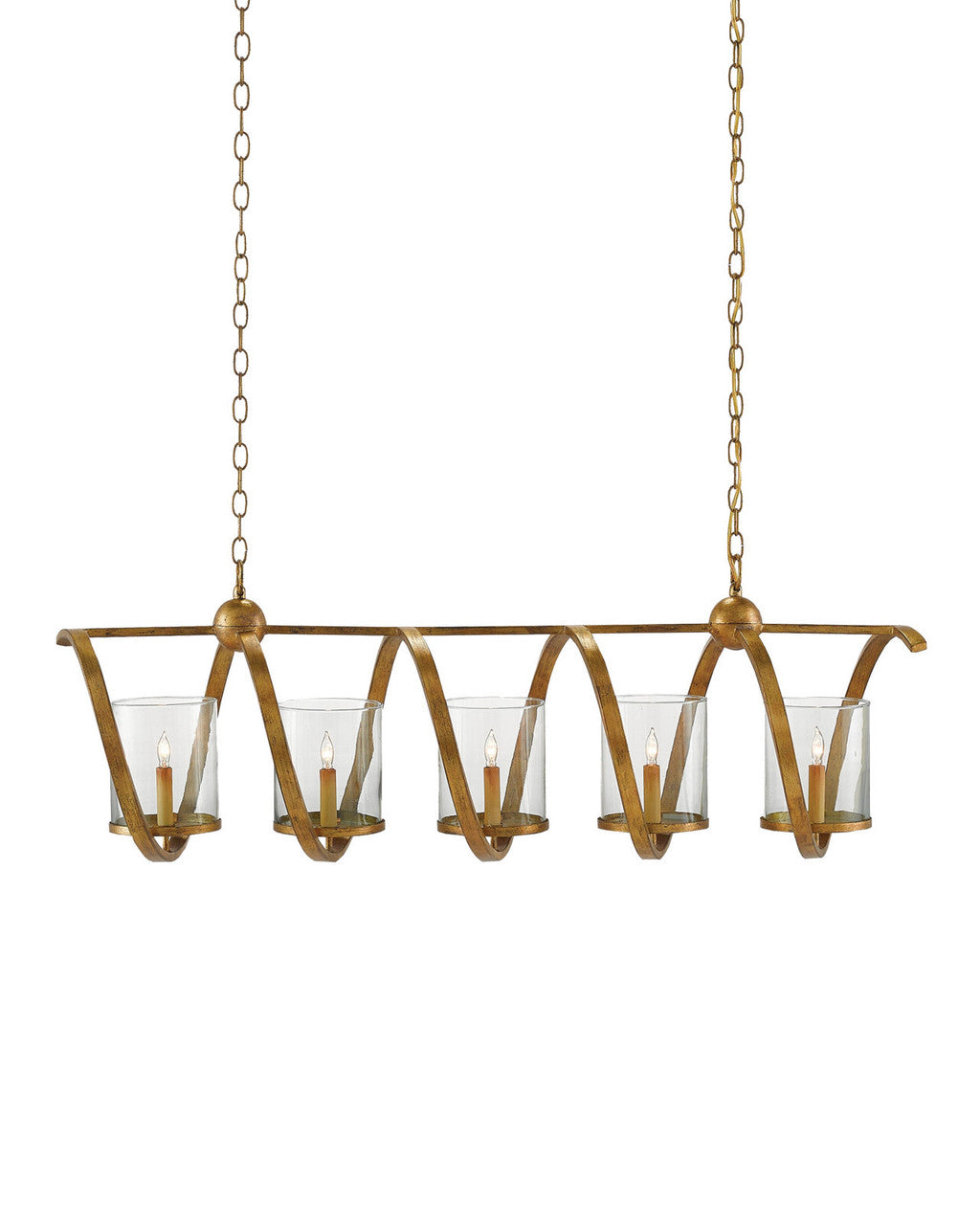 Maximus Medium Gold Chandelier Currey and Company 9000-0054