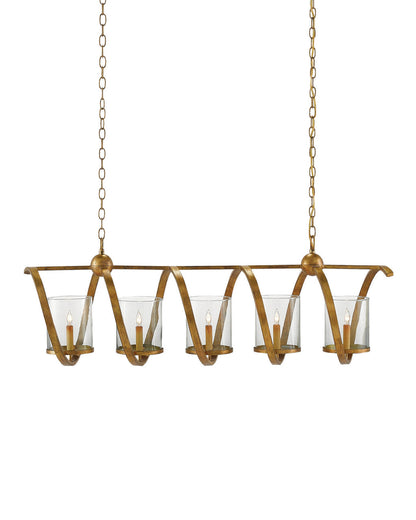 Maximus Medium Gold Chandelier Currey and Company 9000-0054