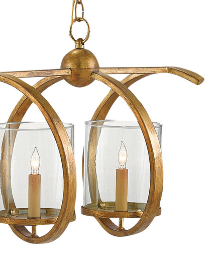 Maximus Medium Gold Chandelier Currey and Company 9000-0054