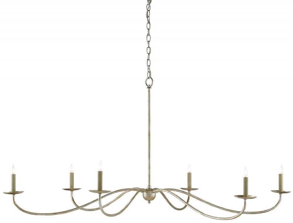 Saxon Large Silver Chandelier Currey and Company 9000-0055