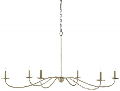 Saxon Large Silver Chandelier Currey and Company 9000-0055