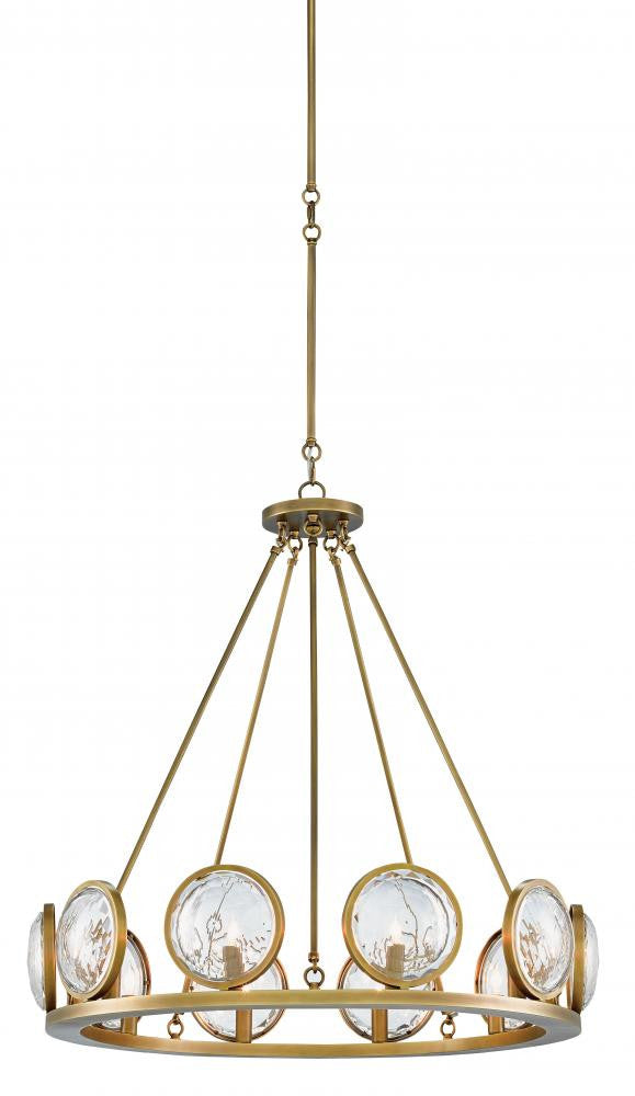 Currey and Company MarjieScope Brass Chandelier Antique Brass, Clear
