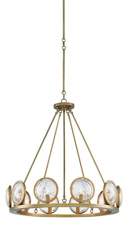 Currey and Company MarjieScope Brass Chandelier Antique Brass, Clear