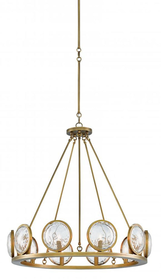 Currey and Company MarjieScope Brass Chandelier Antique Brass, Clear