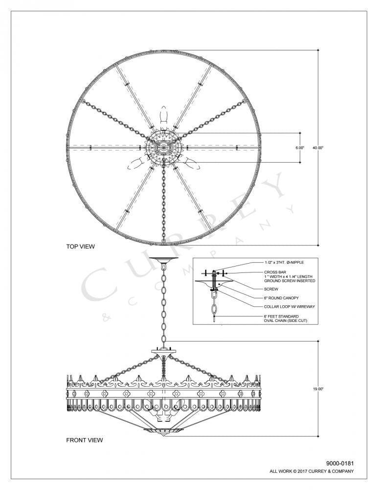 Berkeley Chandelier Currey and Company 9000-0181