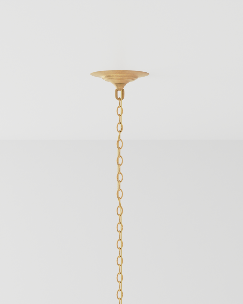 Bette Chandelier, 3-Light, Grecian Gold Leaf, 33"W, Currey and Company (9000-0186 KLT2)