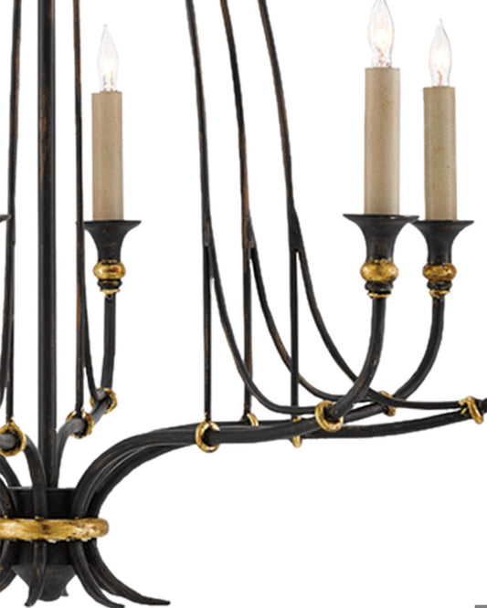 Folgate Small Black Chandelier Currey and Company 9000-0214