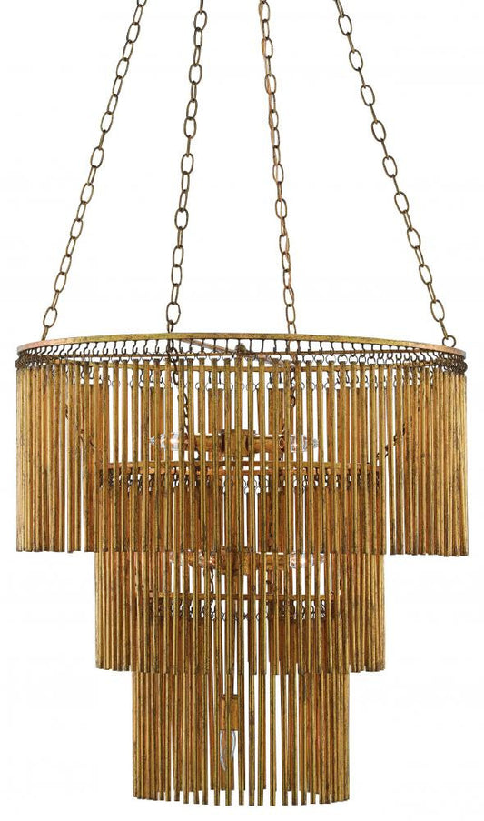 Mantra Gold Chandelier, Currey and Company (9000-0247 NHJQ)