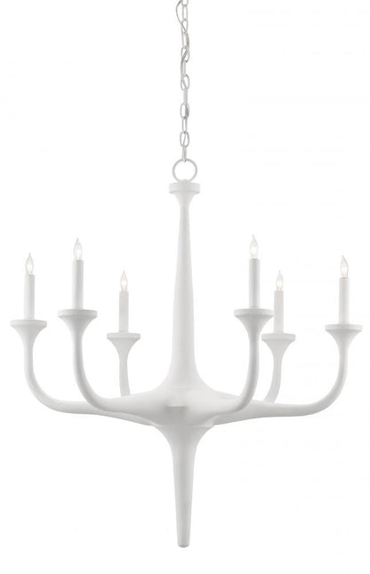 Albion White Chandelier, Currey and Company (9000-0255 NHJV)