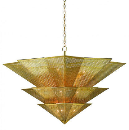 Hanway Gold Chandelier Currey and Company 9000-0359