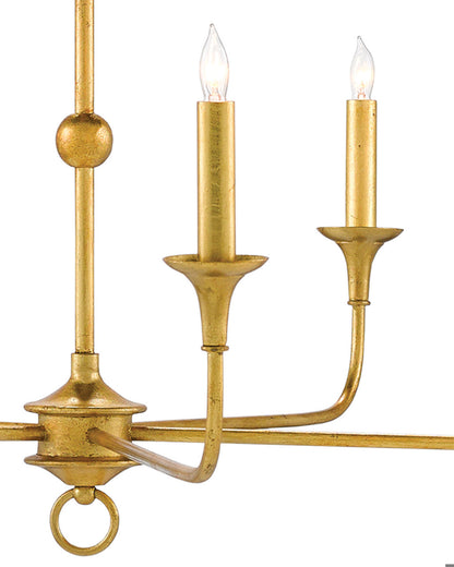 Nottaway Small Gold Chandelier Currey and Company NFLW