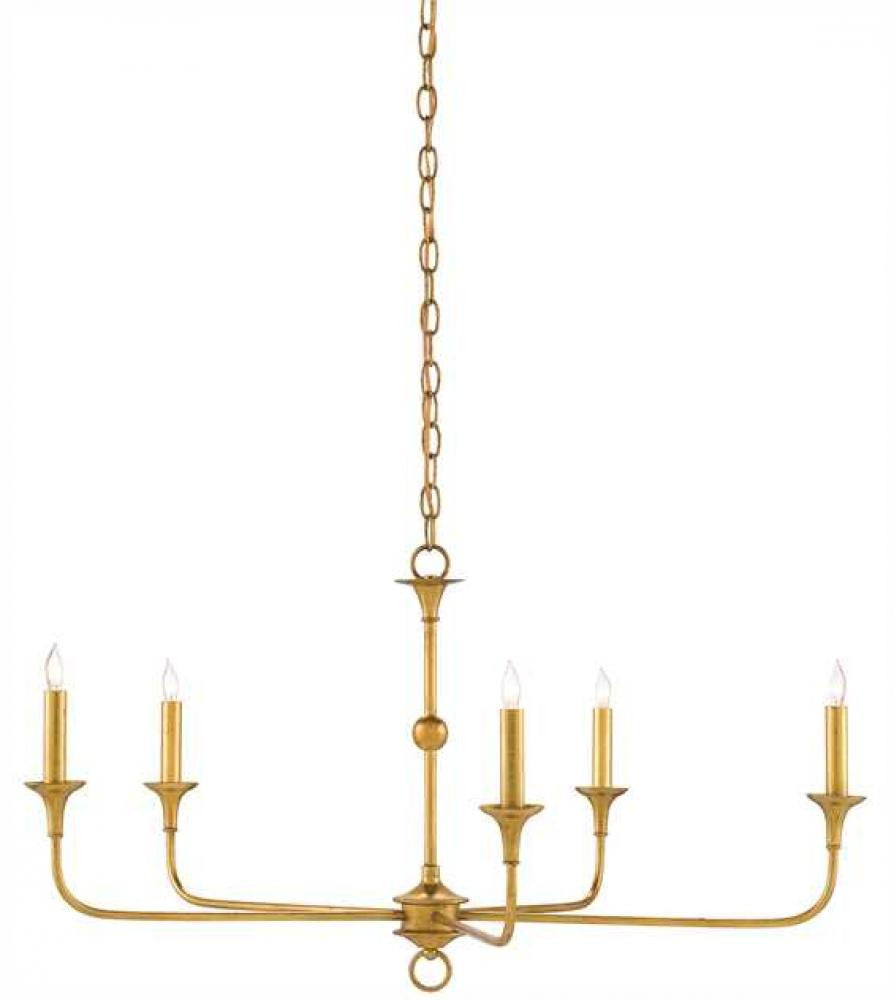 Nottaway Small Gold Chandelier Currey and Company NFLW