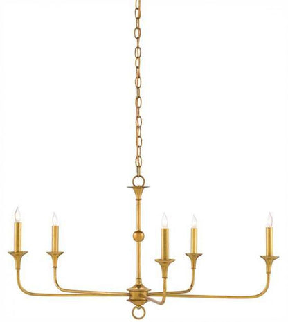 Nottaway Small Gold Chandelier Currey and Company NFLW