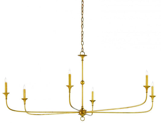 Nottaway Large Gold Chandelier Currey and Company 9000-0370