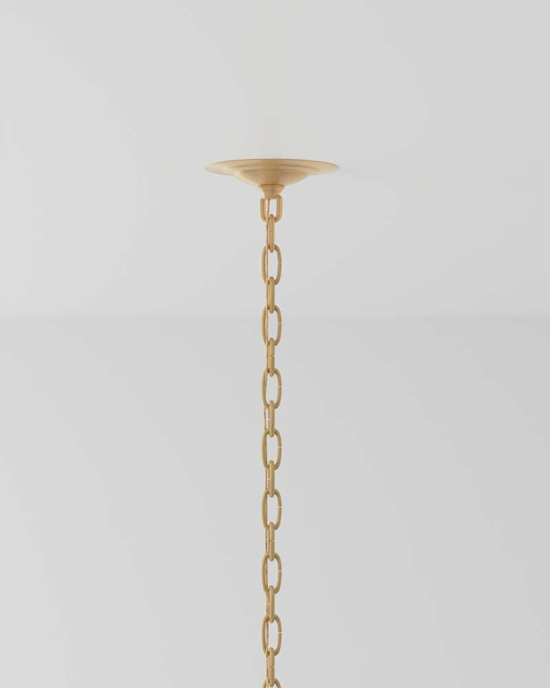 Ibiza Chandelier, 4-Light, Natural, Dark Contemporary Gold Leaf, 28"W, Currey and Company (9000-0385 NLG7)