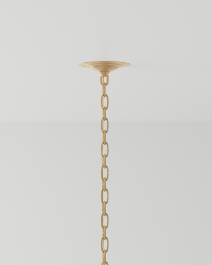 Ibiza Chandelier, 4-Light, Natural, Dark Contemporary Gold Leaf, 28"W, Currey and Company (9000-0385 NLG7)
