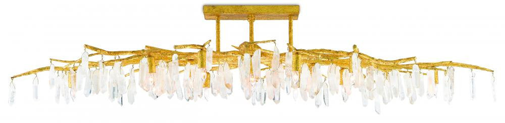 Forest Light Gold Semi-Flush Mount Currey and Company 9000-0423