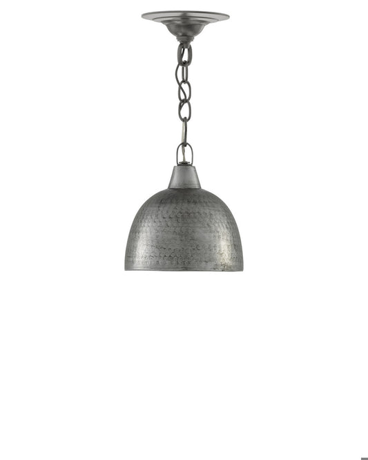 Currey and Company Earthshine Small Steel Pendant Blackened Steel