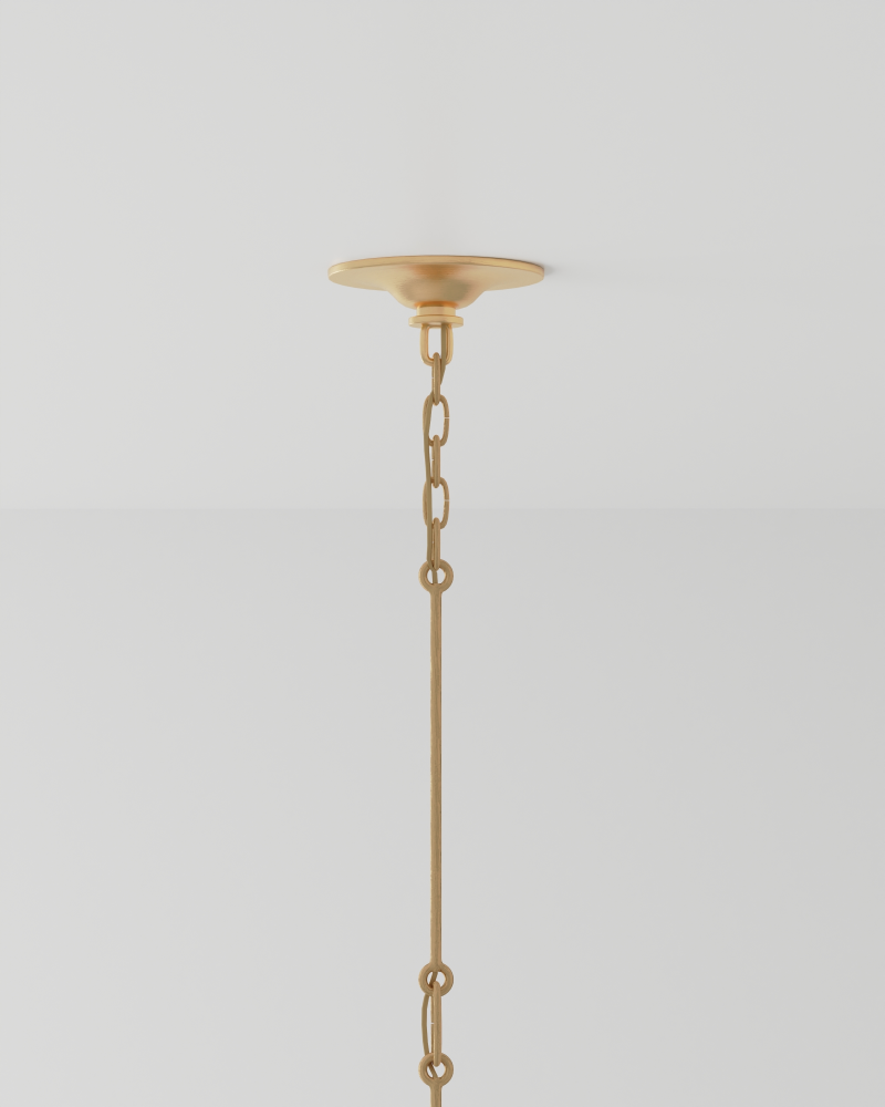 Grand Lotus Large Chandelier, 5-Light, Satin Black, Contemporary Gold Leaf, 30"W, Currey and Company (9000-0429 NLHK)