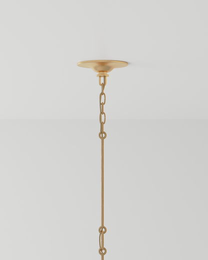 Grand Lotus Large Chandelier, 5-Light, Satin Black, Contemporary Gold Leaf, 30"W, Currey and Company (9000-0429 NLHK)