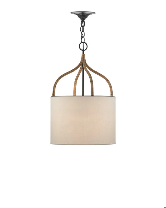 Currey and Company Dunning Pendant Blacksmith, Natural