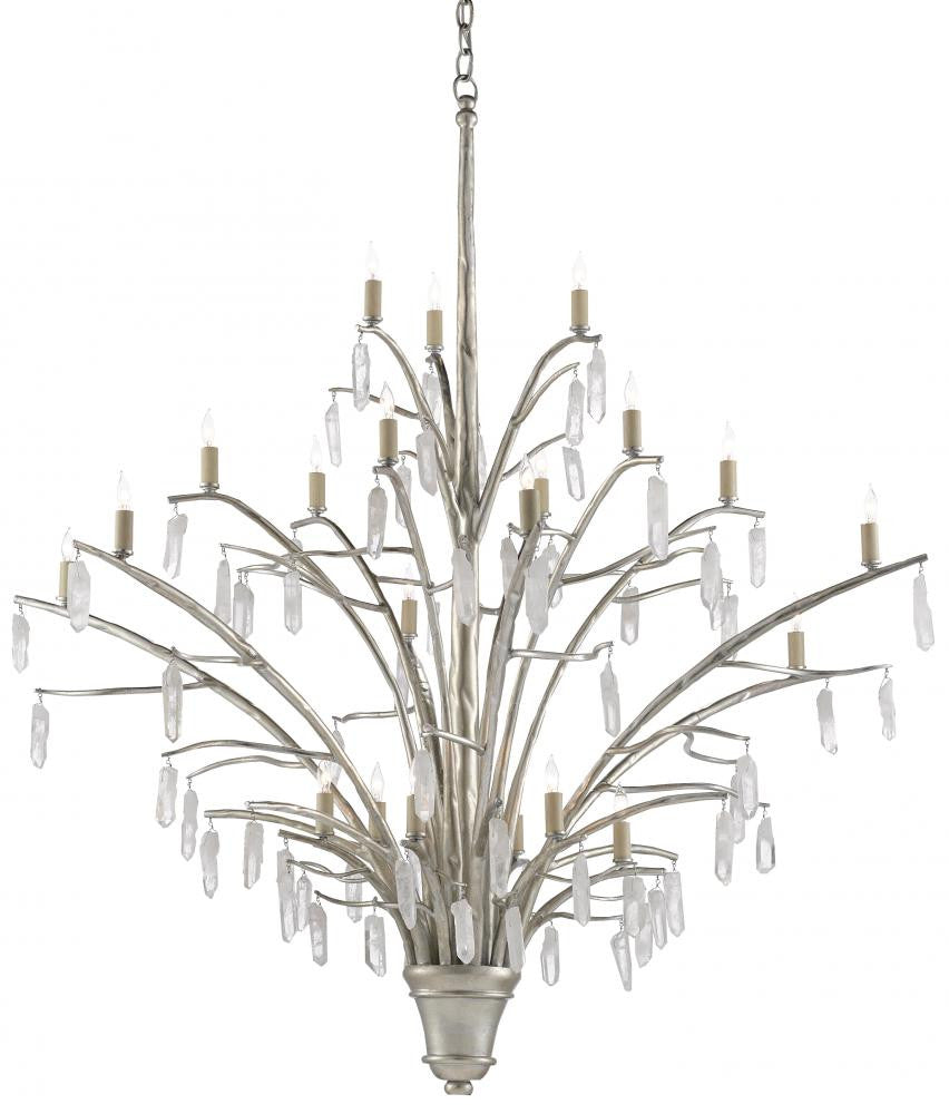 Raux Silver Chandelier, Currey and Company (9000-0508 RG7E)