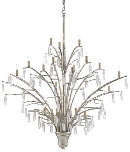 Raux Silver Chandelier, Currey and Company (9000-0508 RG7E)