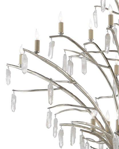 Raux Silver Chandelier, Currey and Company 9000-0508