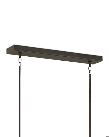 Middleton Rectangular Bronze Chandelier Currey and Company 9000-0525
