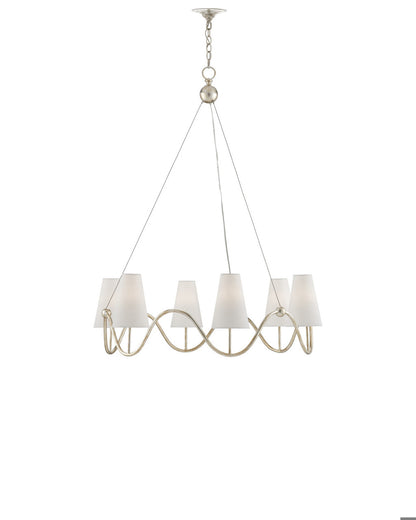 Currey and Company Kadir Silver Chandelier Silver Granello