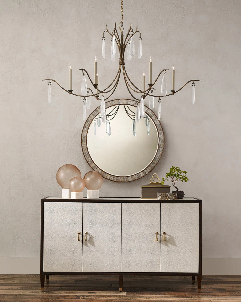 Evie Shagreen Credenza, Currey and Company (3000-0142 RH7Z)
