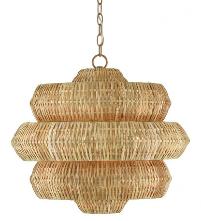 Currey and Company Antibes Small Natural Chandelier Natural, Khaki