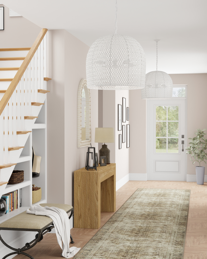 Piero Chandelier, 1-Light, White, 22.25"W, Currey and Company (9000-0623 RP2T)