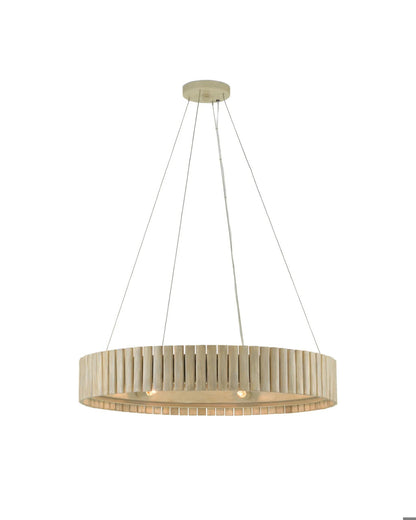 Tetterby Chandelier, 1-Light, Light Taupe, Smokewood, 31"W, Currey and Company (9000-0646 RP3H)