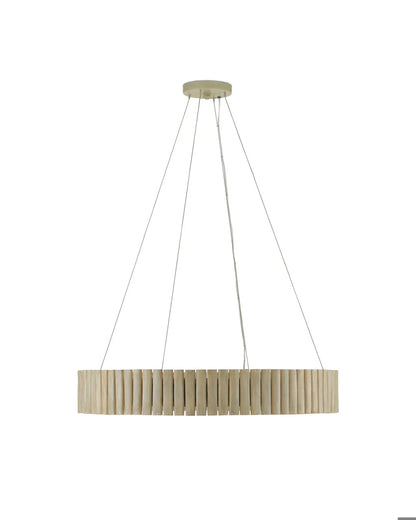 Tetterby Chandelier, 1-Light, Light Taupe, Smokewood, 31"W, Currey and Company (9000-0646 RP3H)