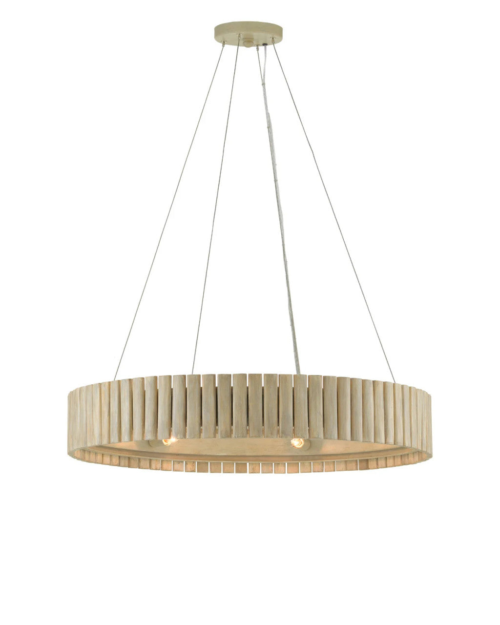 Tetterby Chandelier, 1-Light, Light Taupe, Smokewood, 31"W, Currey and Company (9000-0646 RP3H)