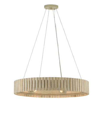Tetterby Chandelier, 1-Light, Light Taupe, Smokewood, 31"W, Currey and Company (9000-0646 RP3H)