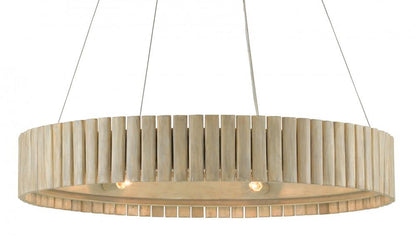 Currey and Company Tetterby Chandelier Light Taupe, Smokewood