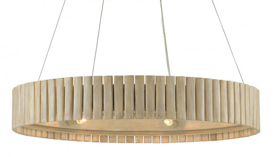 Currey and Company Tetterby Chandelier Light Taupe, Smokewood