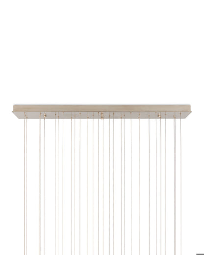 Crystal Bud 30-Light Linear Multi-Drop Pendant Currey and Company 9000-0672