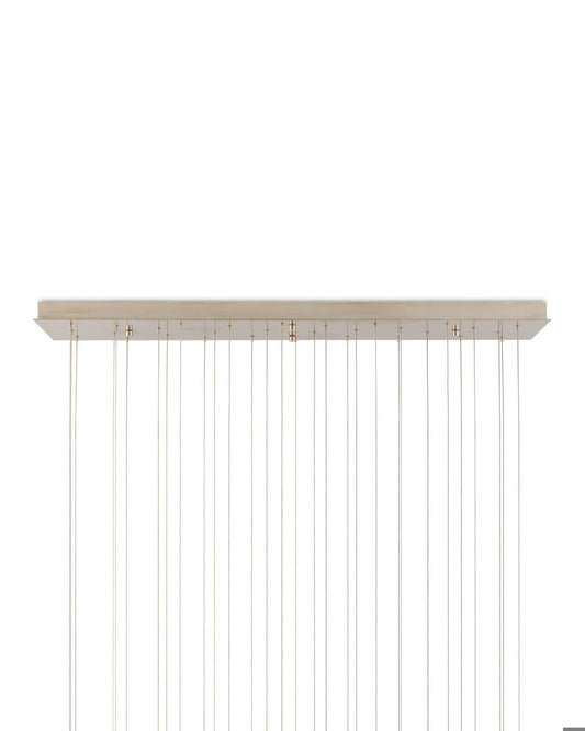Crystal Bud 30-Light Linear Multi-Drop Pendant Currey and Company 9000-0672