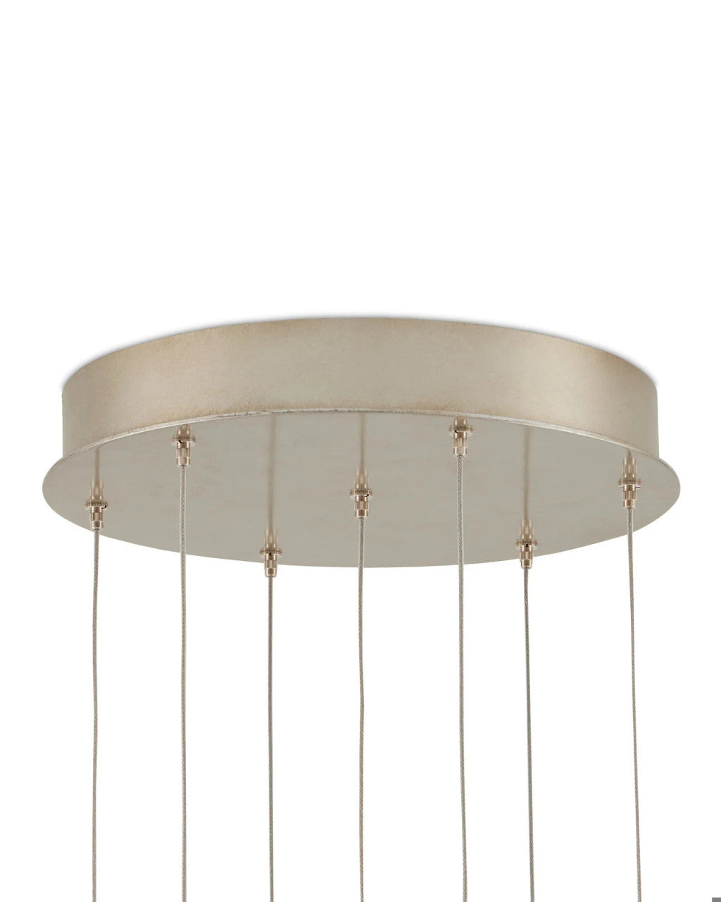 Giro 7-Light Multi-Drop Pendant, 7-Light, Painted Silver, Nickel, Blue, 13"W, Currey and Company (9000-0683 VGYM)