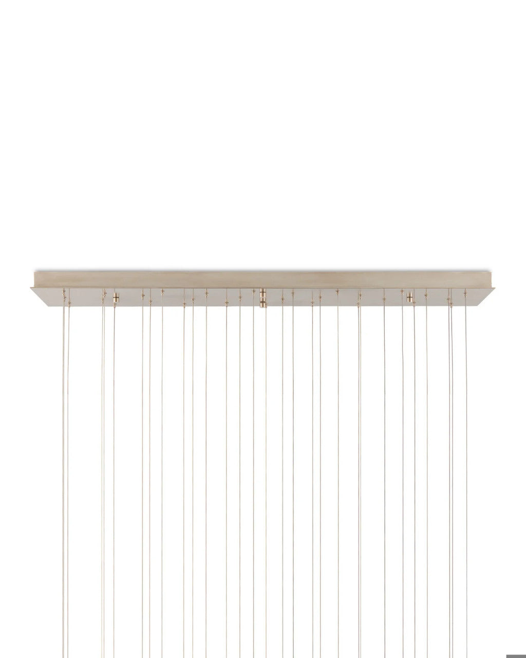 Glace 30-Light Multi-Drop Pendant, 30-Light, Painted Silver, Antique Brass, 54"W, Currey and Company (9000-0707 RP46)