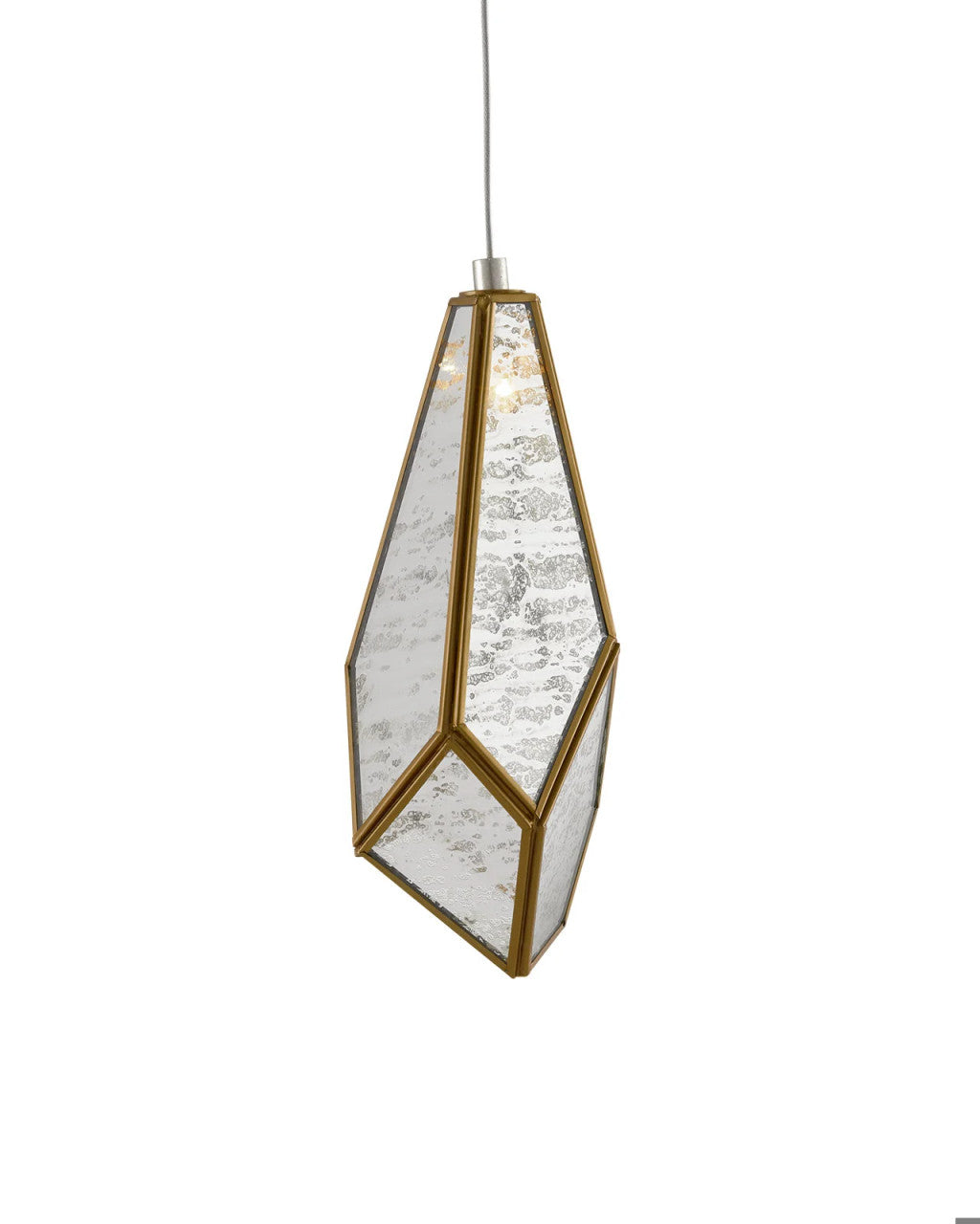 Glace 30-Light Multi-Drop Pendant, 30-Light, Painted Silver, Antique Brass, 54"W, Currey and Company (9000-0707 RP46)