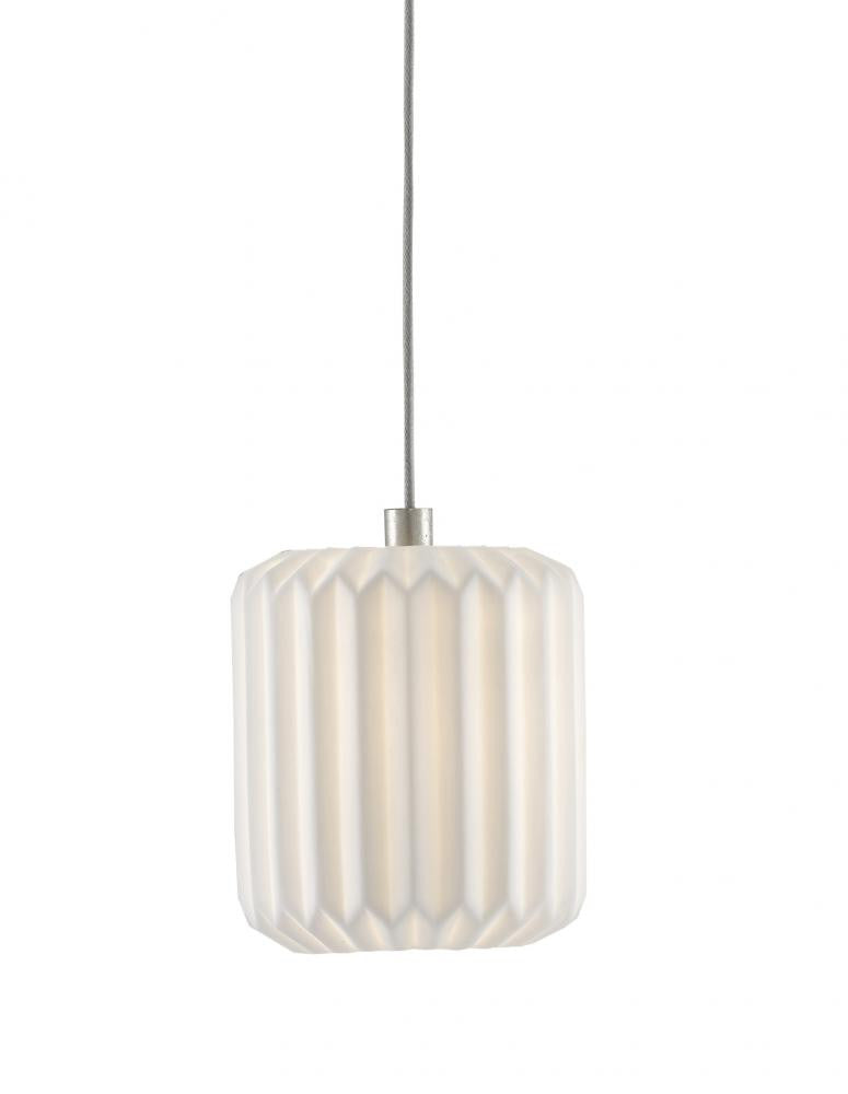 Currey and Company Dove 1-Light Round Multi-Drop Pendant White, Silver